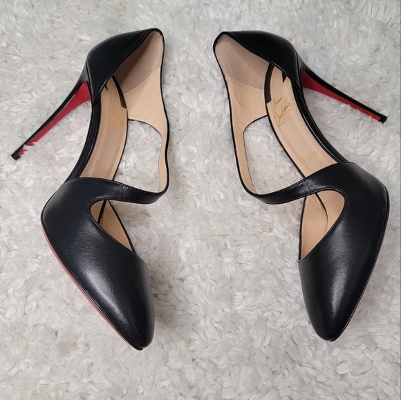 Christian Louboutin Shoes Black Catchy One Heels 100 Pump Size 41 - Picture 5 of 10